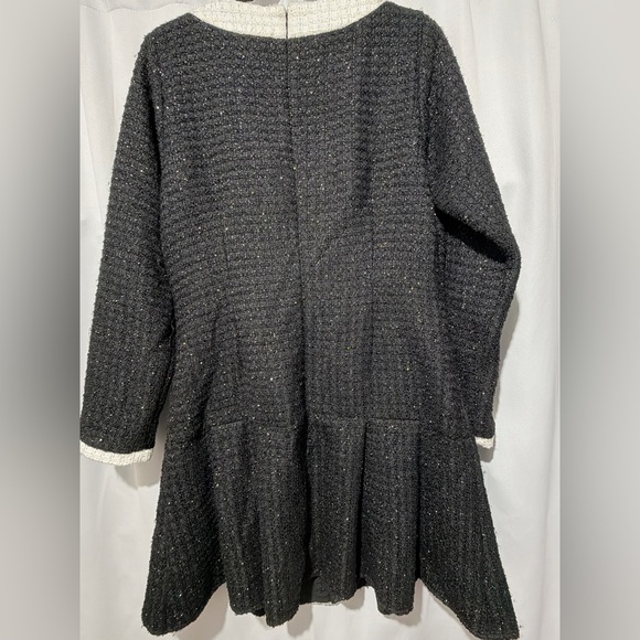 Alexia Admor Nina Elegant Black White Tweed Dress Size 14 NWT Timeless Classic - Picture 5 of 6